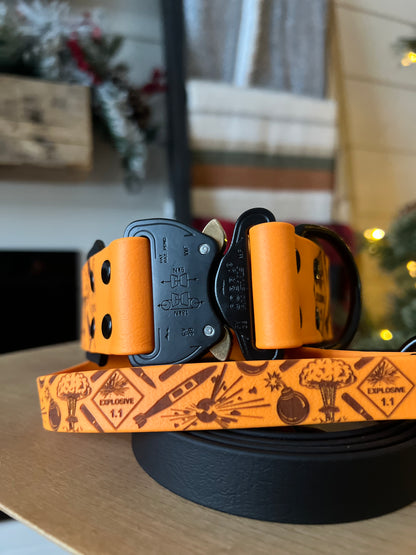 Engraved Cobra Buckle Collar