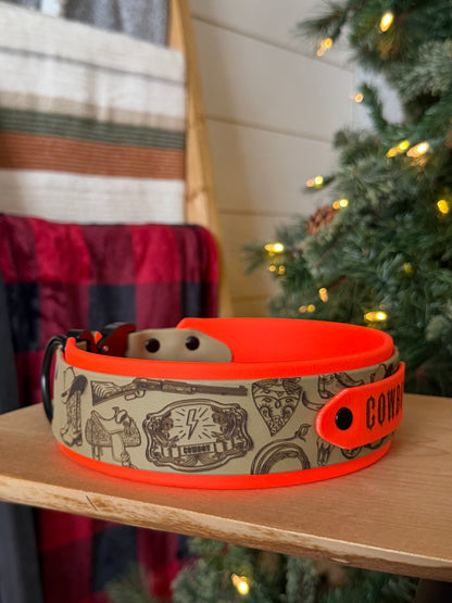 Engraved Cobra Buckle Collar