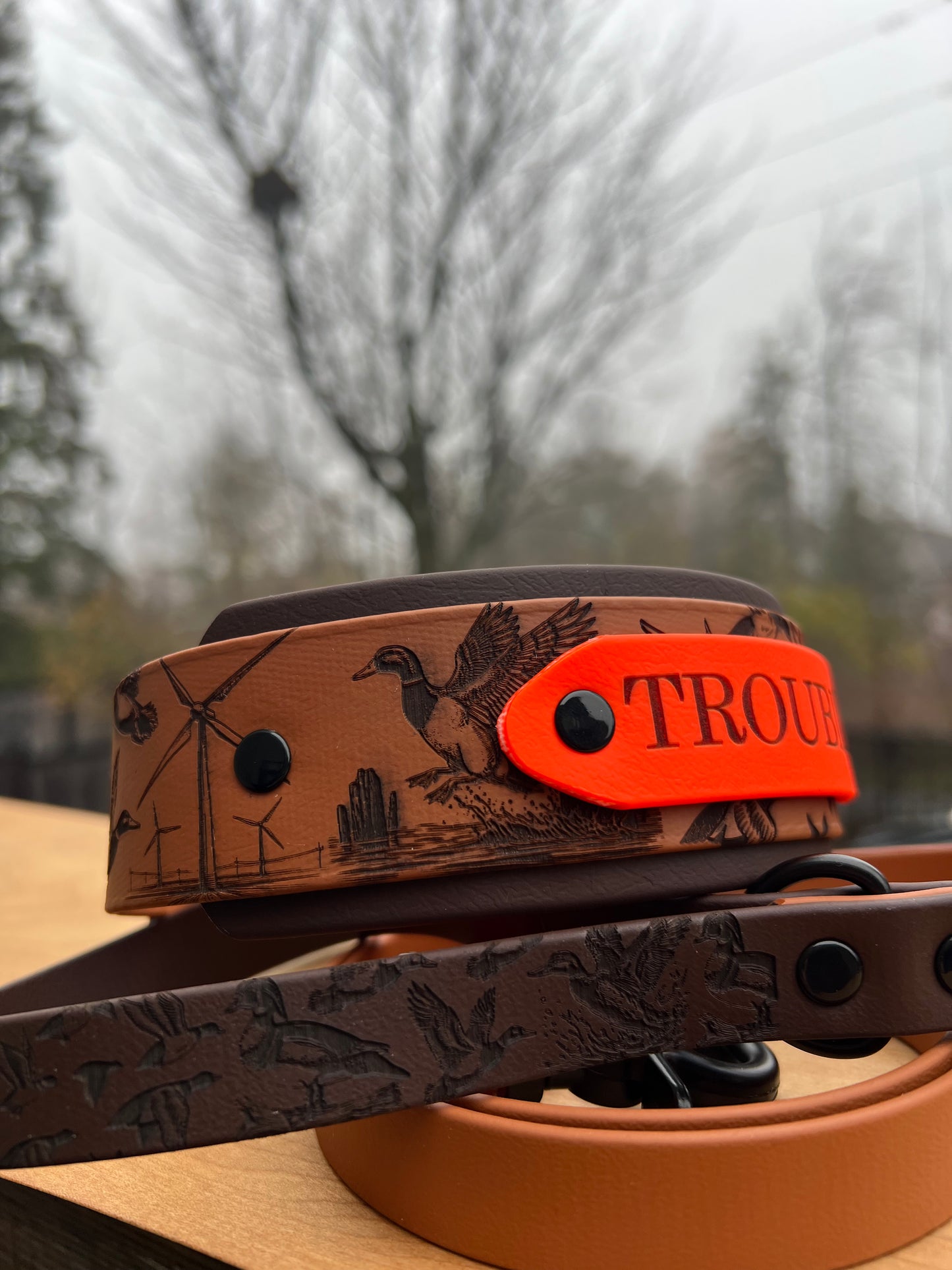 Engraved Double Stacked Collar