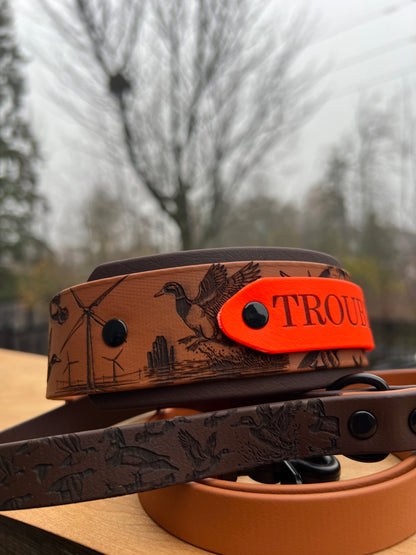 Engraved Double Stacked Collar